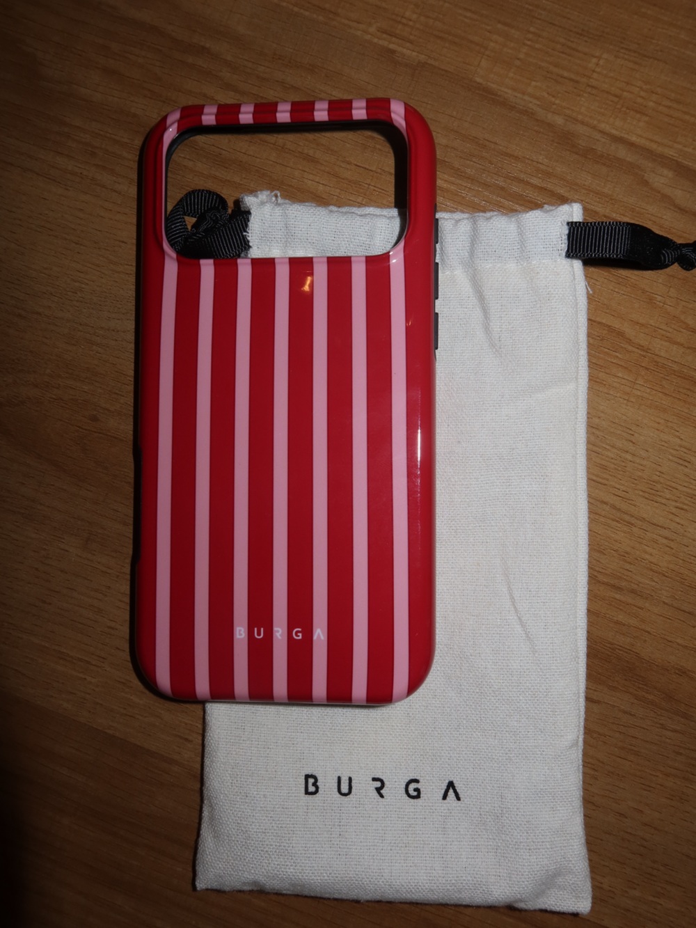 Burga Strawberry Jam Red Stripe iPhone 17 Pro Max Case